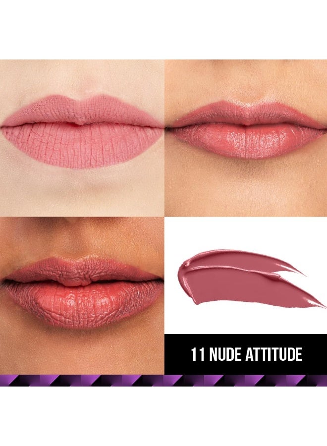 Staze 9to9 Lips Don't Lie Liquid Lipstick | Matte + Transfer-proof | 12hrs long stay with Intense Color Payoff | Lightweight & Comfortable | 11 Nude Attitude | 4 ml - Image 2